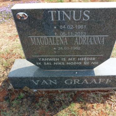GRAAFF Tinus, van 1961-2013 &amp; Magdalena Adrianna 1962-