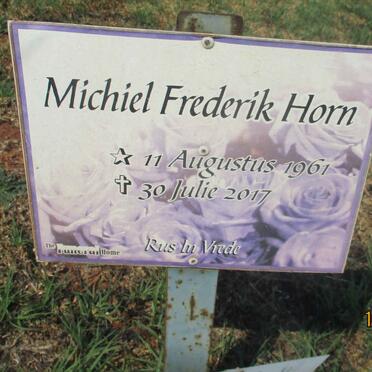 HORN Michiel Frederik 1961-2017