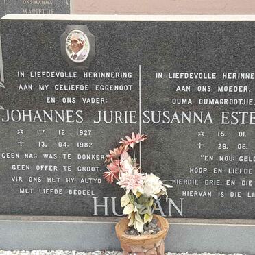 HUMAN Johannes Jurie 1927-1982 &amp; Susanna Estelle 1938-2013 #1