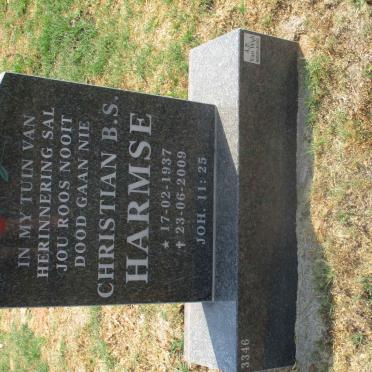 HARMSE Christiaan B.S. 1937-2009