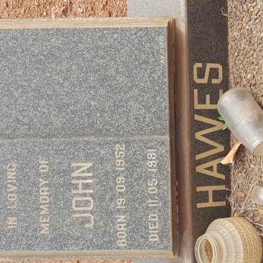 HAWES John 1952-1981