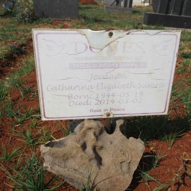 JORDAAN Catharina Elizabeth Susara 1944-2014