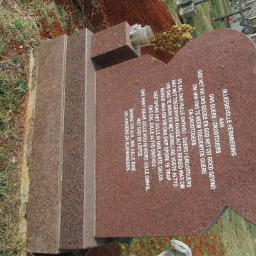 JOHNSTONE Andries Johannes 1945-2011 &amp; Cecilia Maria 1956- #2 (agterkant)