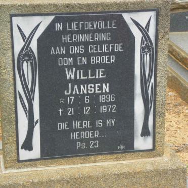 JANSEN Willie 1896-1972