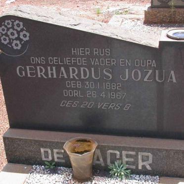 JAGER Gerhardus Jozua, de 1882-1967