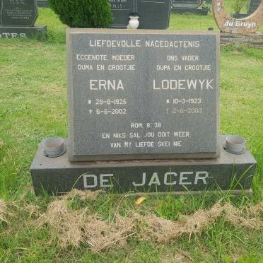 JAGER Lodewyk, de 1923-2003 &amp; Erna 1925-2002