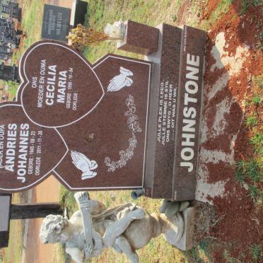 JOHNSTONE Andries Johannes 1945-2011 &amp; Cecilia Maria 1956- #1 (voorkant)