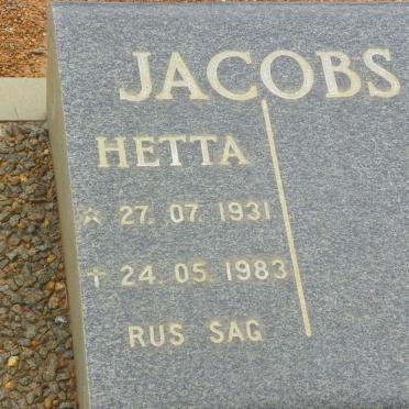 JACOBS Hetta 1931-1983