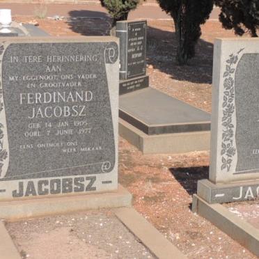 JACOBSZ Ferdinand 1905-1977 &amp; Susan Johanna 1899-1984