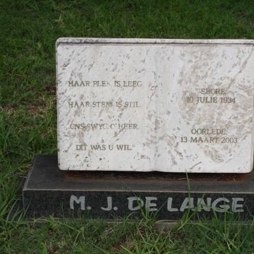 LANGE M.J., de 1934-2003