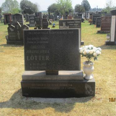 LOTTER Christina Johanna Sophia 1921-2004