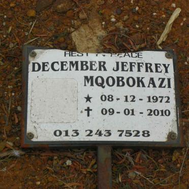 MQOBOKAZI December Jeffrey 1972-2010