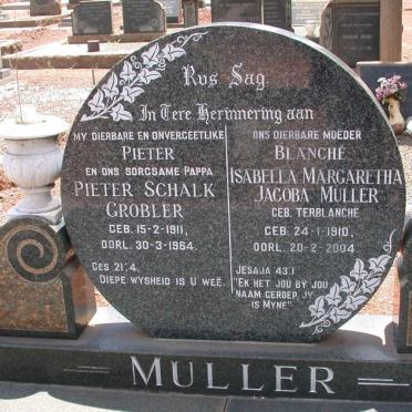 MULLER Pieter Schalk Grobler 1911-1964 &amp; Blanche Isabella Margaretha Jacoba TERBLANCHE 1910-2004