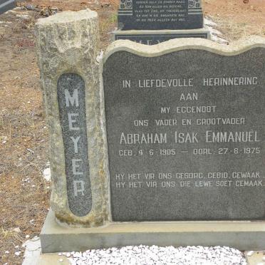 MEYER Abraham Isak Emmanuel 1905-1975
