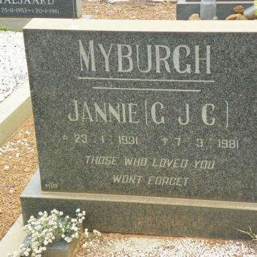 MYBURGH G.J.C. 1931-1981