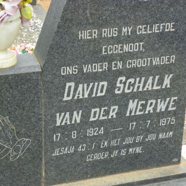 MERWE David Schalk, van der 1924–1975 &amp; Maria M.S. nee REINERS 1927–2001 #2