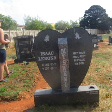 MTSWENI Isaac Lebona 1972-2017