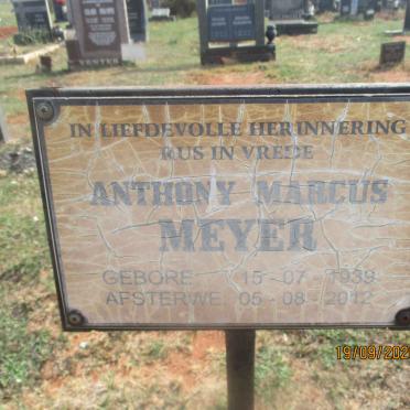 MEYER Anthony Marcus 1939-2012