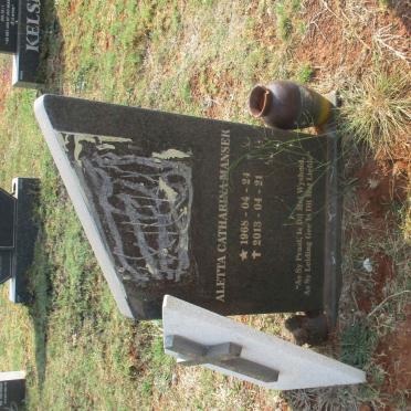 MANSER Aletta Catharina 1968-2013