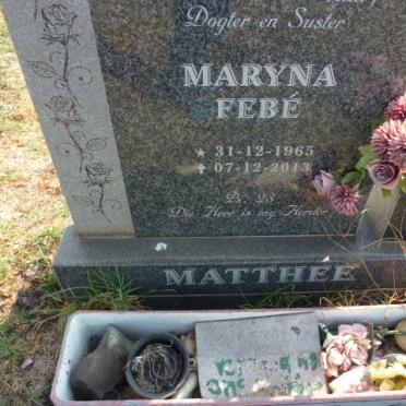 MATTHEE Maryna Febe 1965-2013
