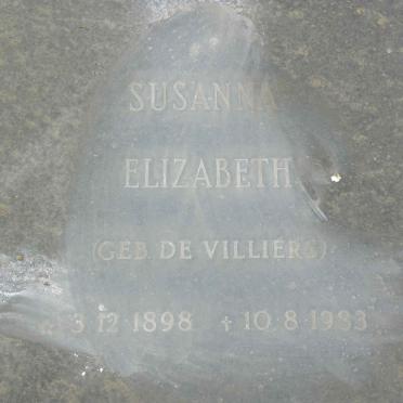 NIEKERK Johannes Daniel, van 1900–1983 & Susanna Elizabeth nee DE VILLIERS 1898–1983 #3