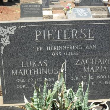 PIETERSE Lukas Marthinus 1894-1975 &amp; Zacharia Maria SMIT 1900-1969