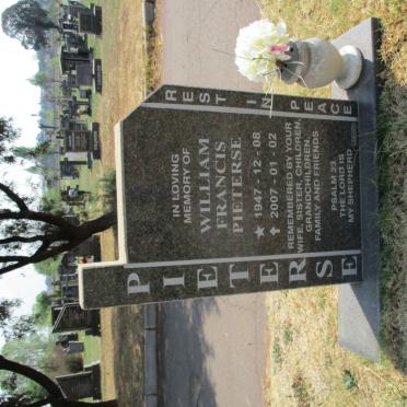 PIETERSE William Francis 1947-2007