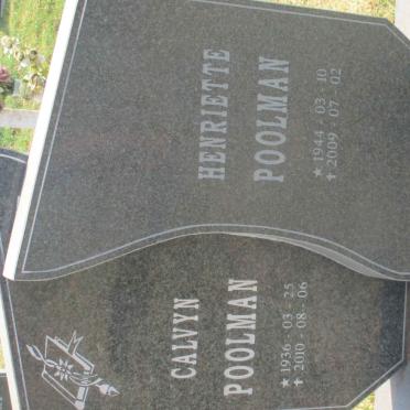 POOLMAN Calvyn 1936-2010 &amp; Henriette 1944-2009