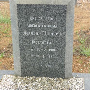 PRETORIUS Jacoba Elizabeth 1918-1986