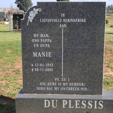 PLESSIS Manie, du 1942-2005