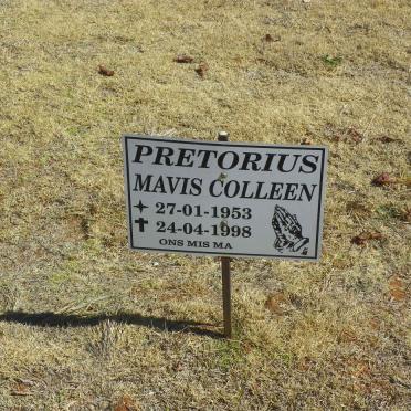 PRETORIUS Mavis Colleen 1953-1998