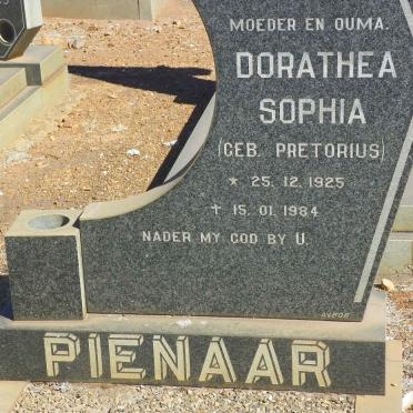 PIENAAR Dorathea Sophia nee PRETORIUS 1925-1984