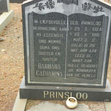 PRINSLOO Barbara Catharina 1924-1981