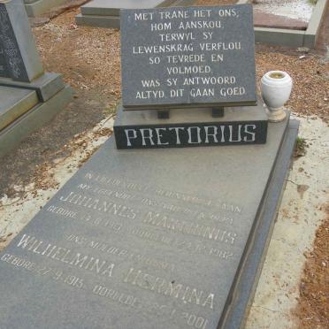 PRETORIUS Johannes Marthinus 1913-1982 &amp; Wilhelmina Hermina 1915-2001