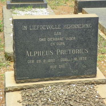 PRETORIUS Alpheus 1890-1972