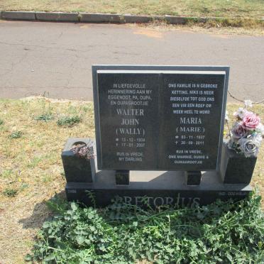 PRETORIUS Walter John 1934-2007 &amp; Maria 1937-2011