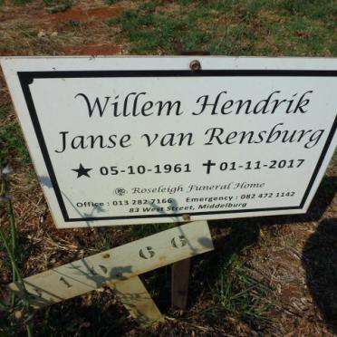 RENSBURG Willem Hendrik, Janse van 1961-2017