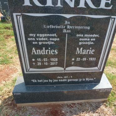 RINKE Andries 1928-2017 &amp; Marie 1933-