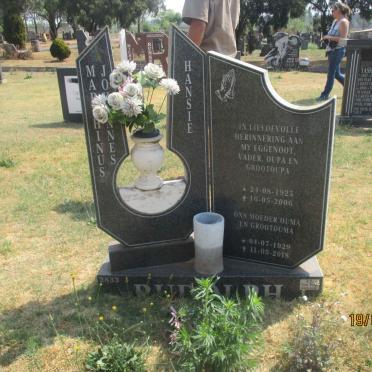 RUDOLPH Marthinus Johannes 1925-2006 &amp; Hansie 1929-2018