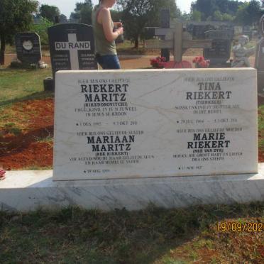 RIEKERT Tina 1964-2011 :: MARITZ Riekert 1995-2011