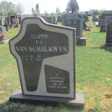 SCHALKWYK P.C., van 1917-2007