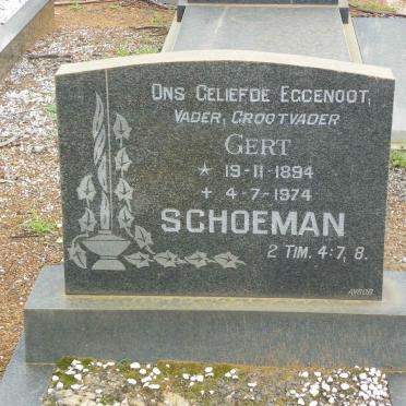 SCHOEMAN Gert 1894-1974