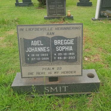 SMIT Abel Johannes 1922-2001 &amp; Breggie Sophia 1931-2013