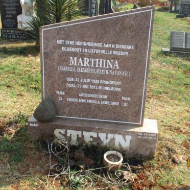 STEYN Isabella Elizabeth Marthina nee VAN ZYL 1925-2013