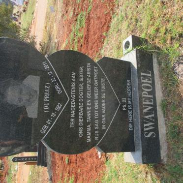 SWANEPOEL Arista nee DU PREEZ 1982-2011