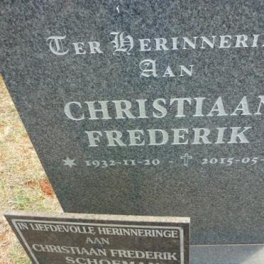 SCHOEMAN Christiaan Frederik 1932-2015 #2