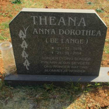 THEANA Anna Dorothea nee DE LANGE 1976-2004