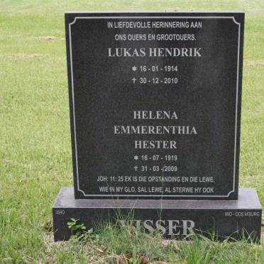 VISSER Lukas Hendrik 1914-2010 &amp; Helena Emmerenthia Hester 1919-2009