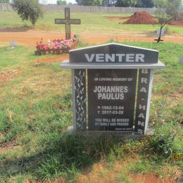 VENTER Johannes Paulus 1962-2017