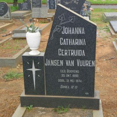VUUREN Johanna Catharina Gertruida, Jansen van nee BOOYENS 1888-1974